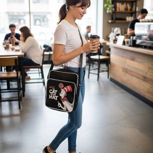 Vintage The Cat in the Hat Crossbody Messenger Bag